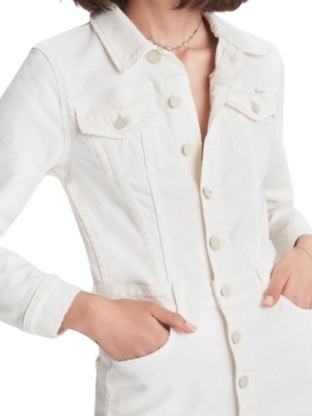 Mother White Denim Dress - Picture 11 of 14